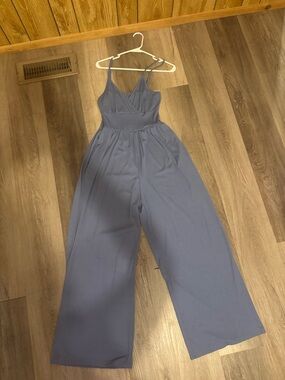 Women’s Wide-Leg Jumpsuit in Dusty Blue